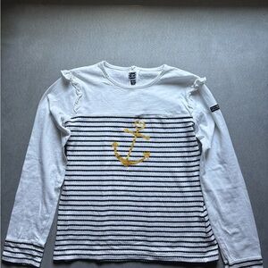 Terre De Marins French girls 10 long sleeve nautical preppy vacation sea